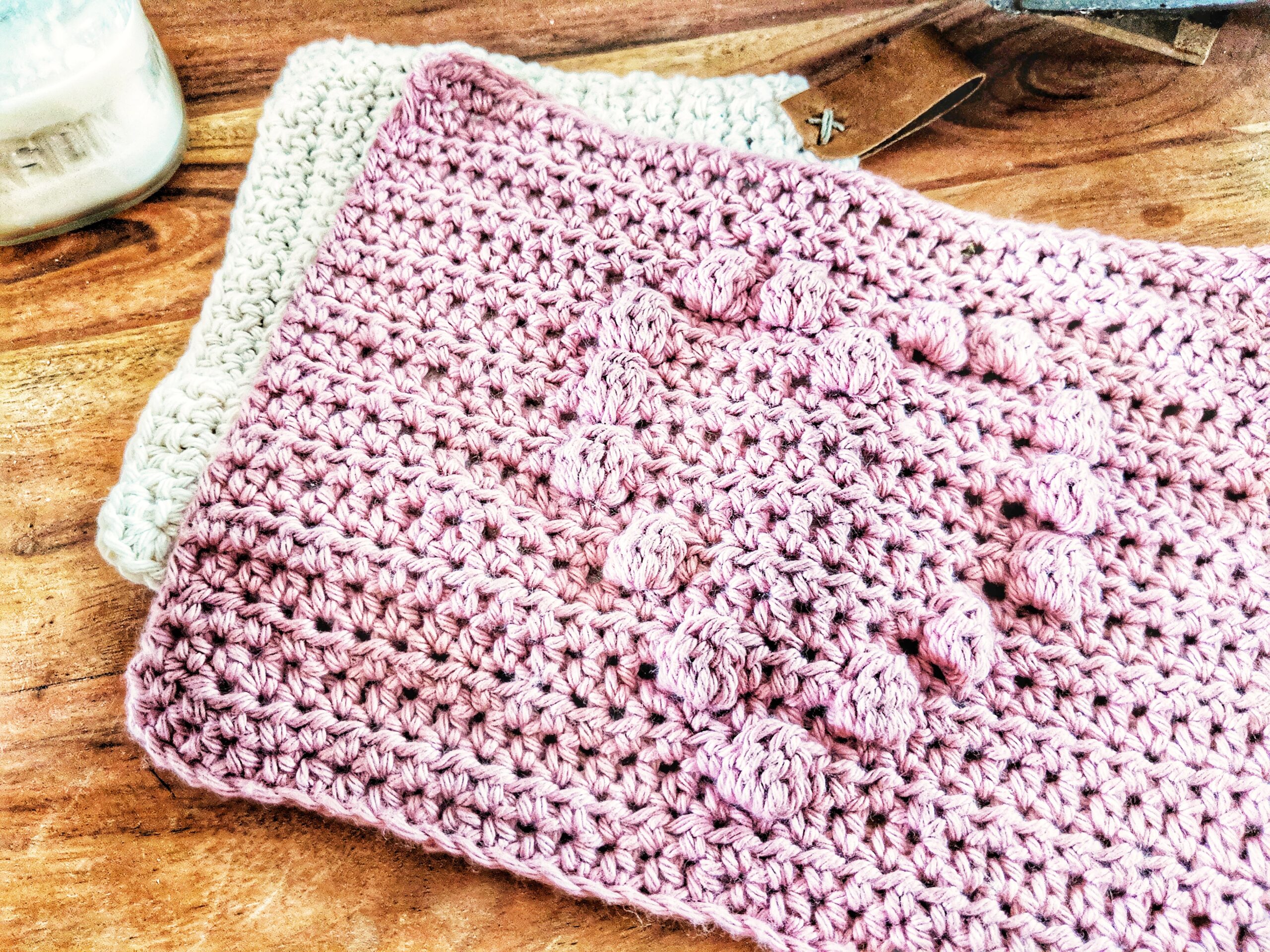 free crochet heart washcloth pattern