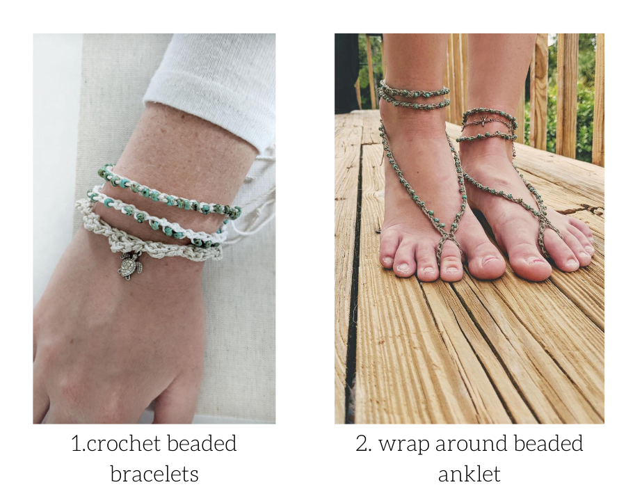crochet beaded bracelets