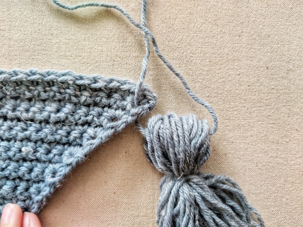 Adding tassels to any crochet piece
