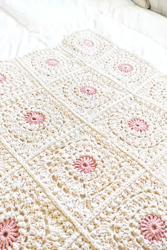 crochet granny square blanket a free pattern 