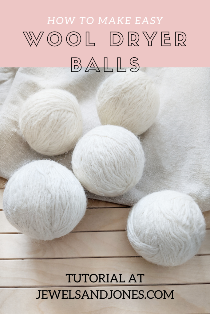 how to make your own wool dryer balls using leftover yarn