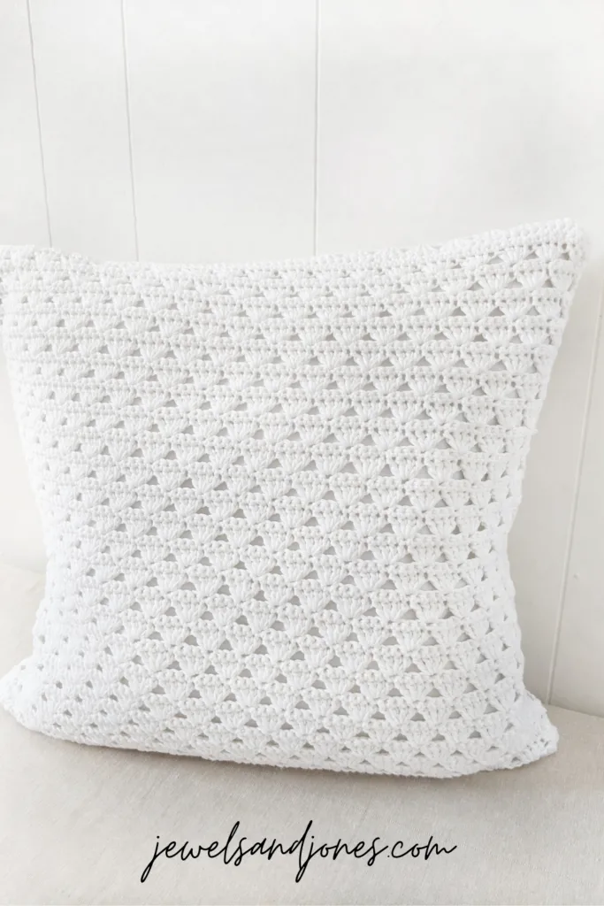 crochet shell stitch pillow pattern