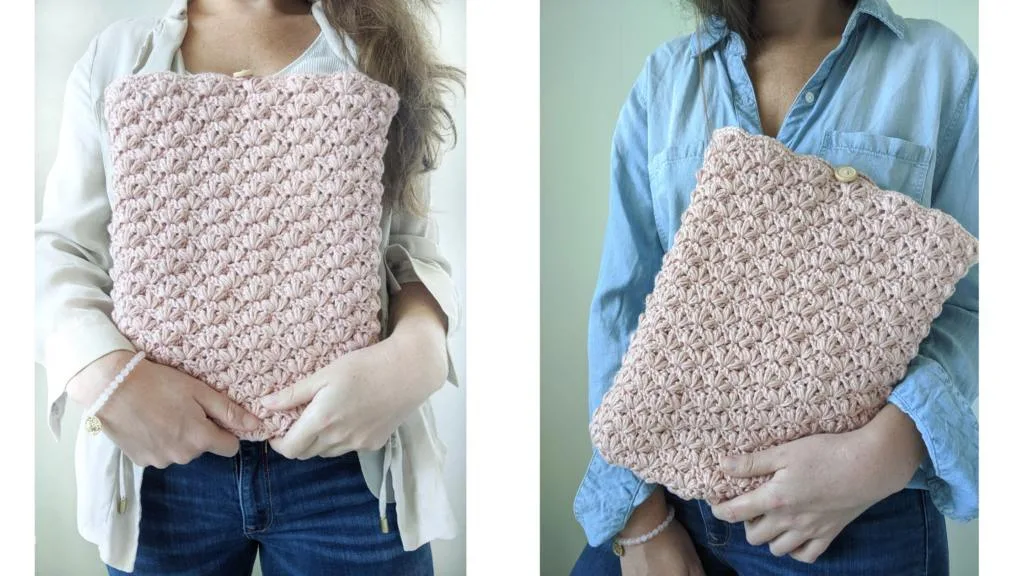 The lotus crochet laptop case free pattern