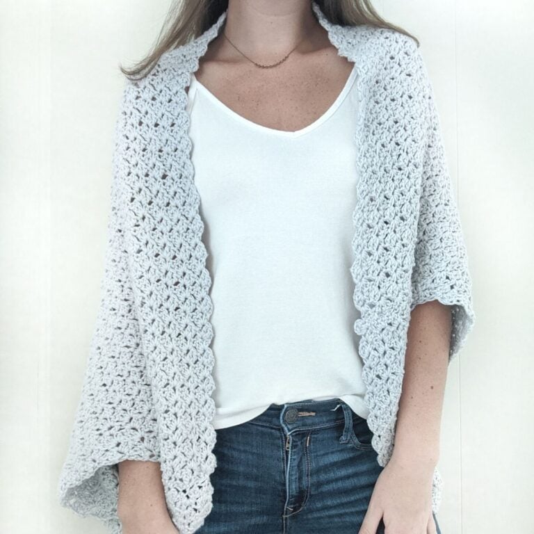 free crochet blanket shrug pattern