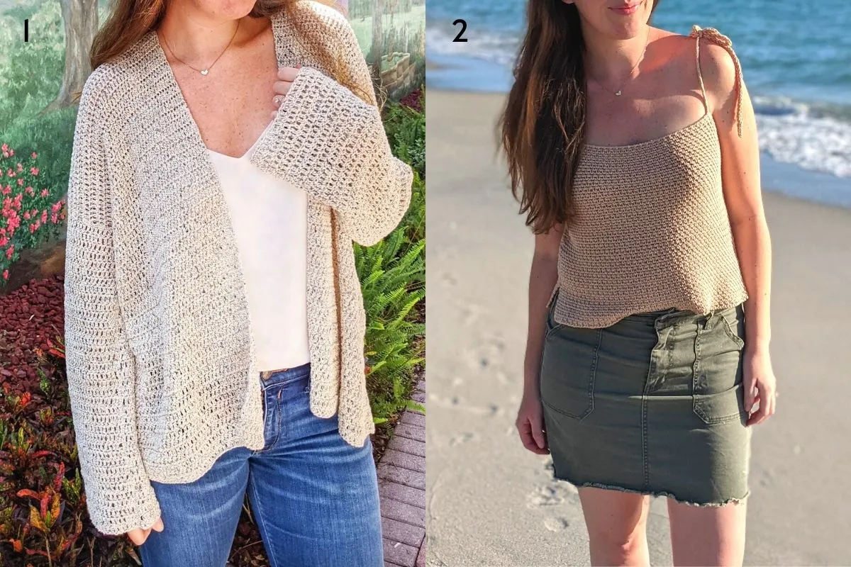 other free crochet cardigan + top patterns