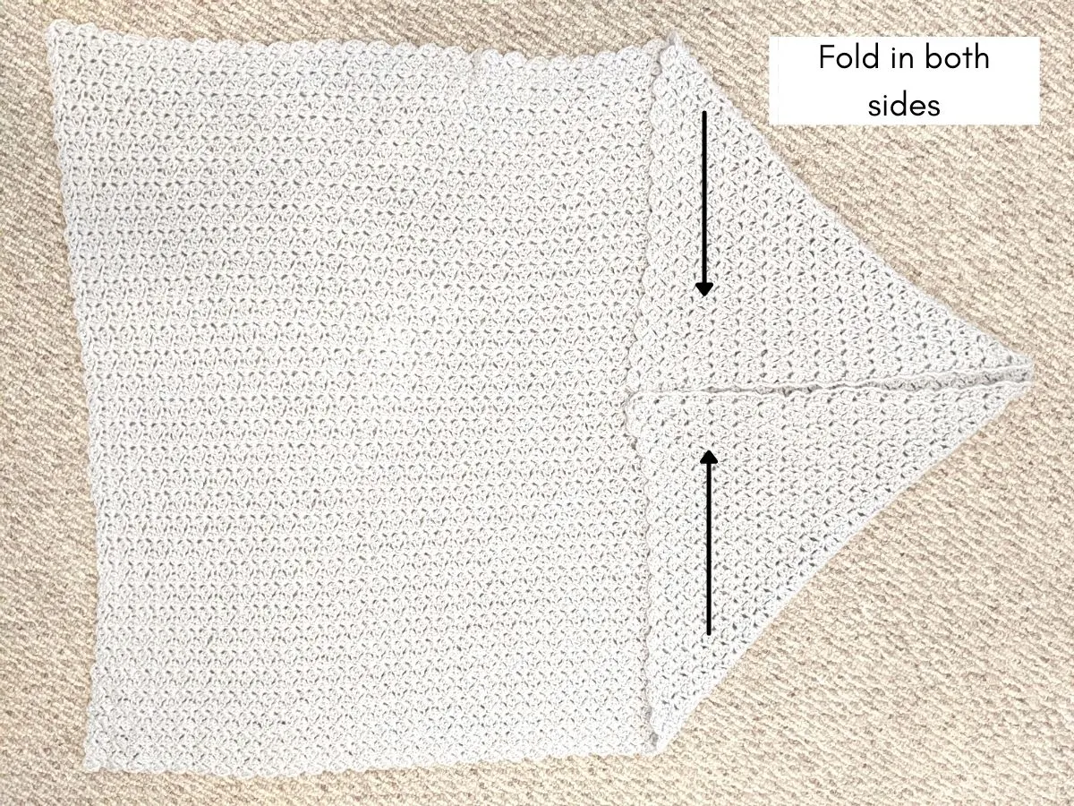 how to seam the crochet blanket shrug