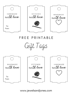 Crochet Gift Tags - Free Printable - Jewels and Jones