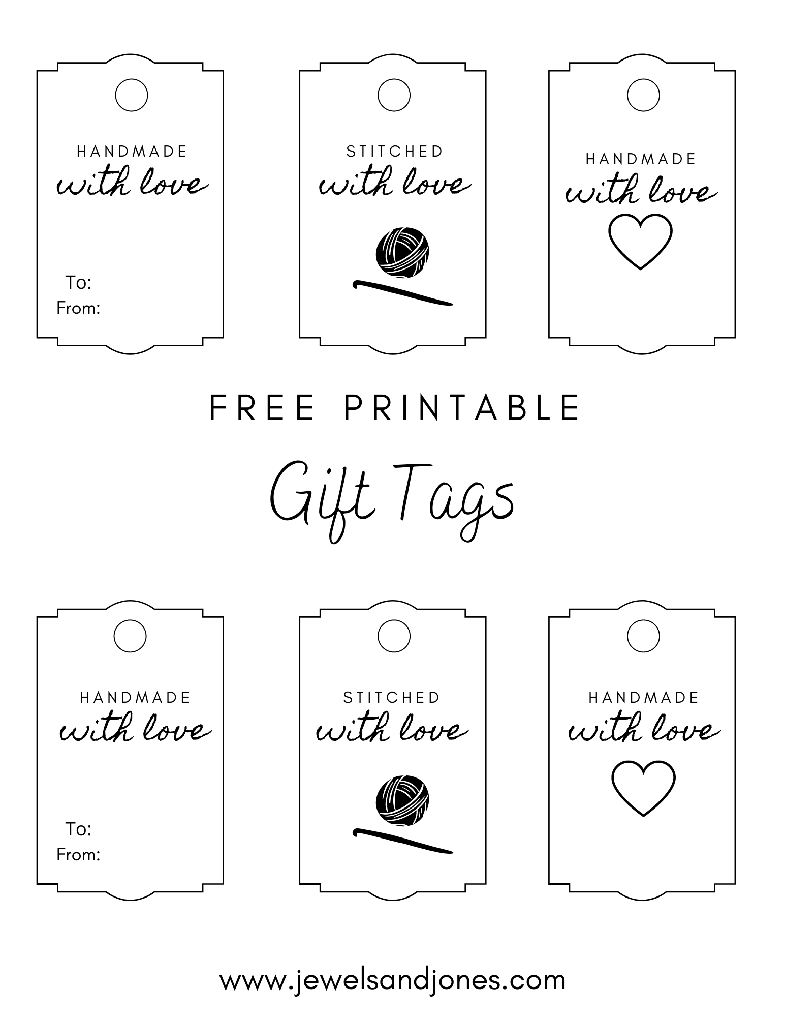free crochet printable gift tags