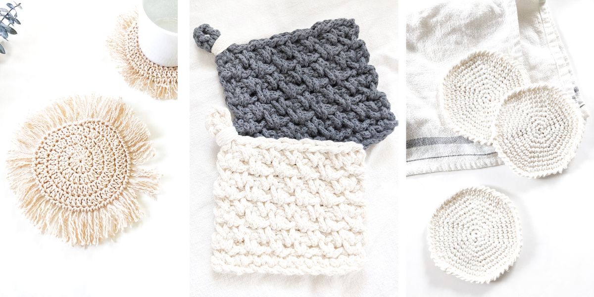 3 free crochet coaster patterns you can make. 
