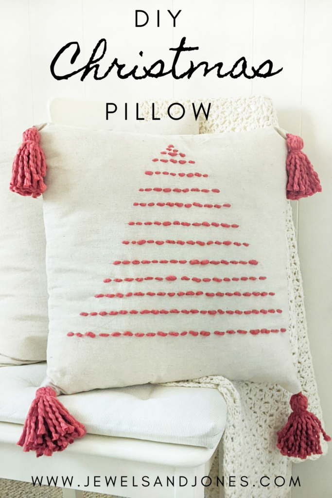 How to Make a Handmade Christmas Tree Pillow - Jewels and Jones