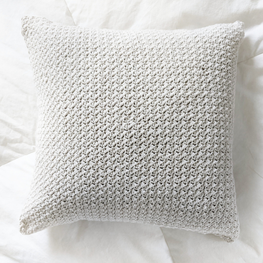 Simple Farmhouse Style Crochet Pillow Free Pattern