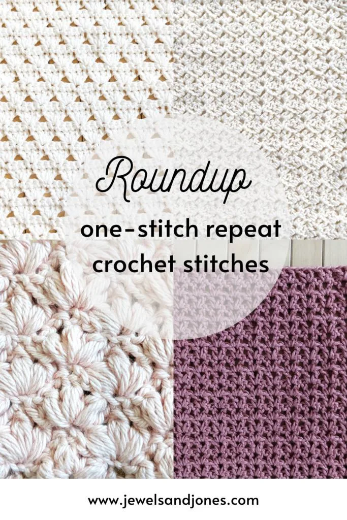 5 easy one-repeat crochet stitch patterns, free crochet stitch patterns