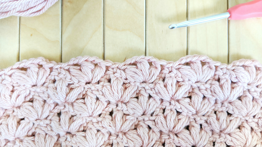 crochet lotus stitch, easy crochet stitch