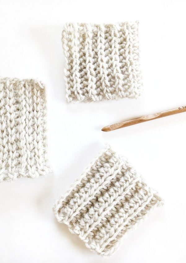 crochet ribbings that look like knit