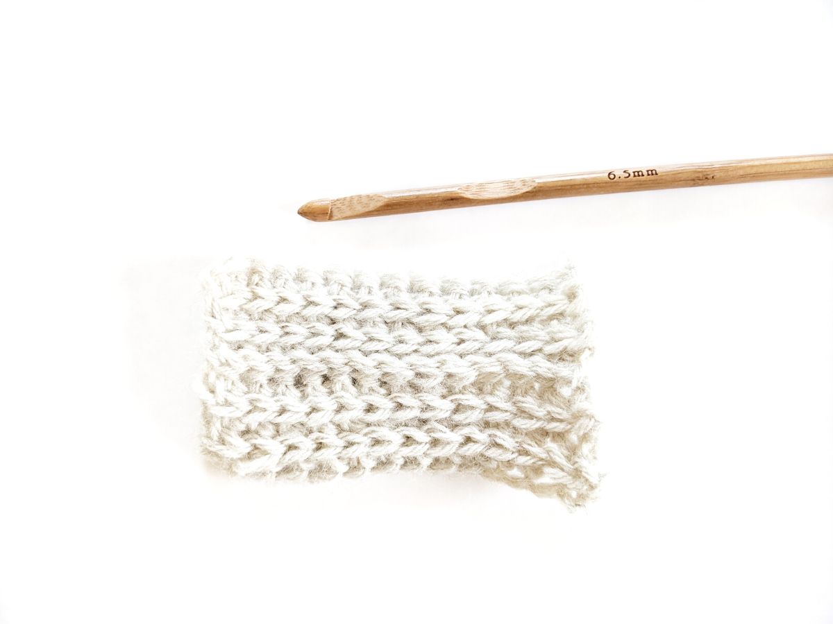 single crochet slip stitch ribbing, a stretchy knit-like crochet stitch
