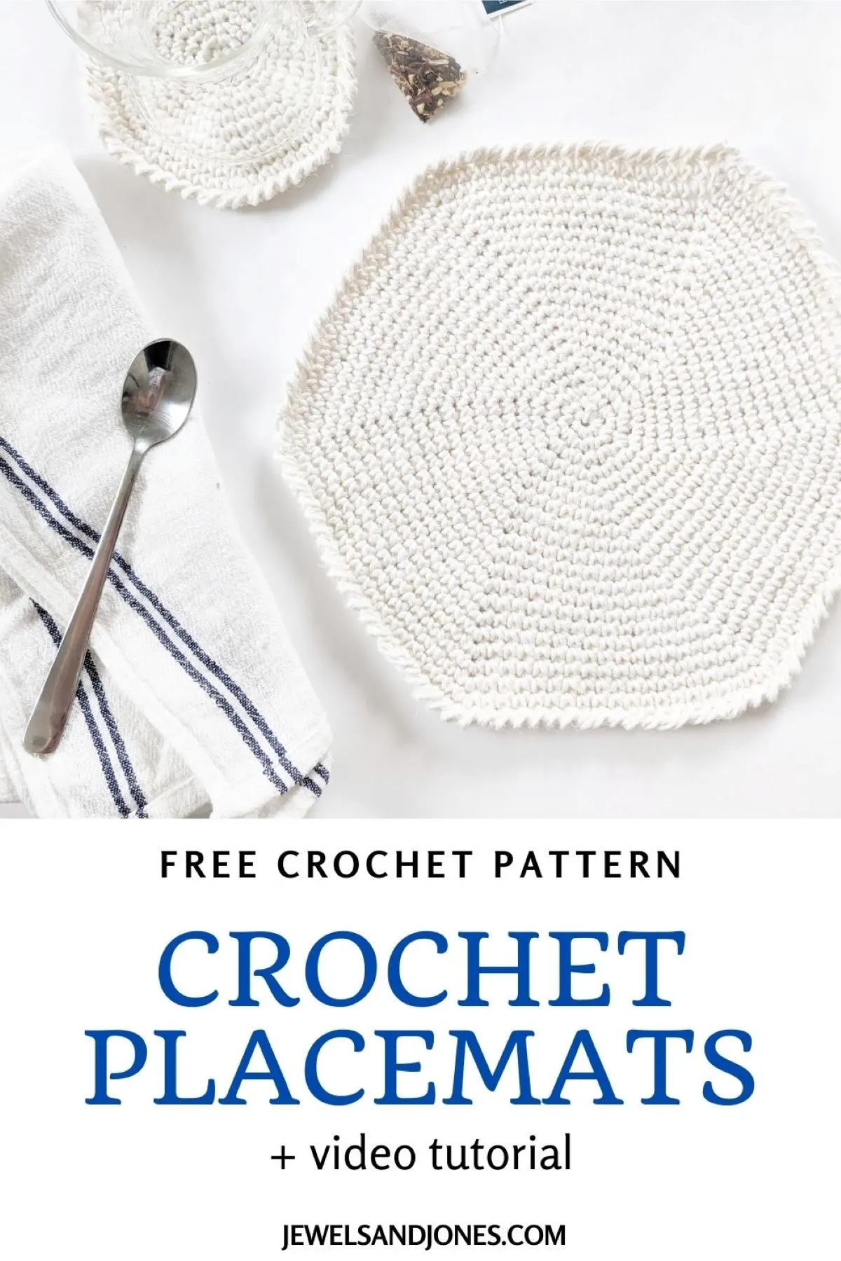 a picture to pin of the crochet placemat pattern