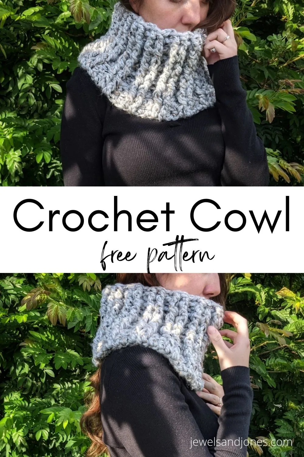 learn how to crochet a cowl with this free crochet pattern