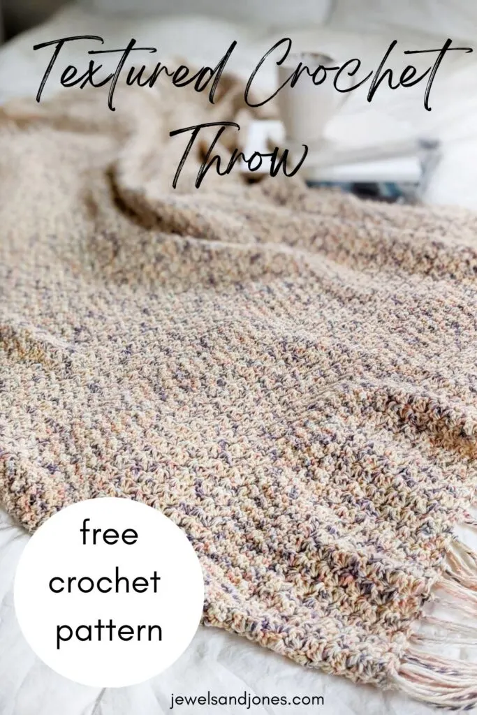 a free textured cotton crochet blanket pattern with fringe