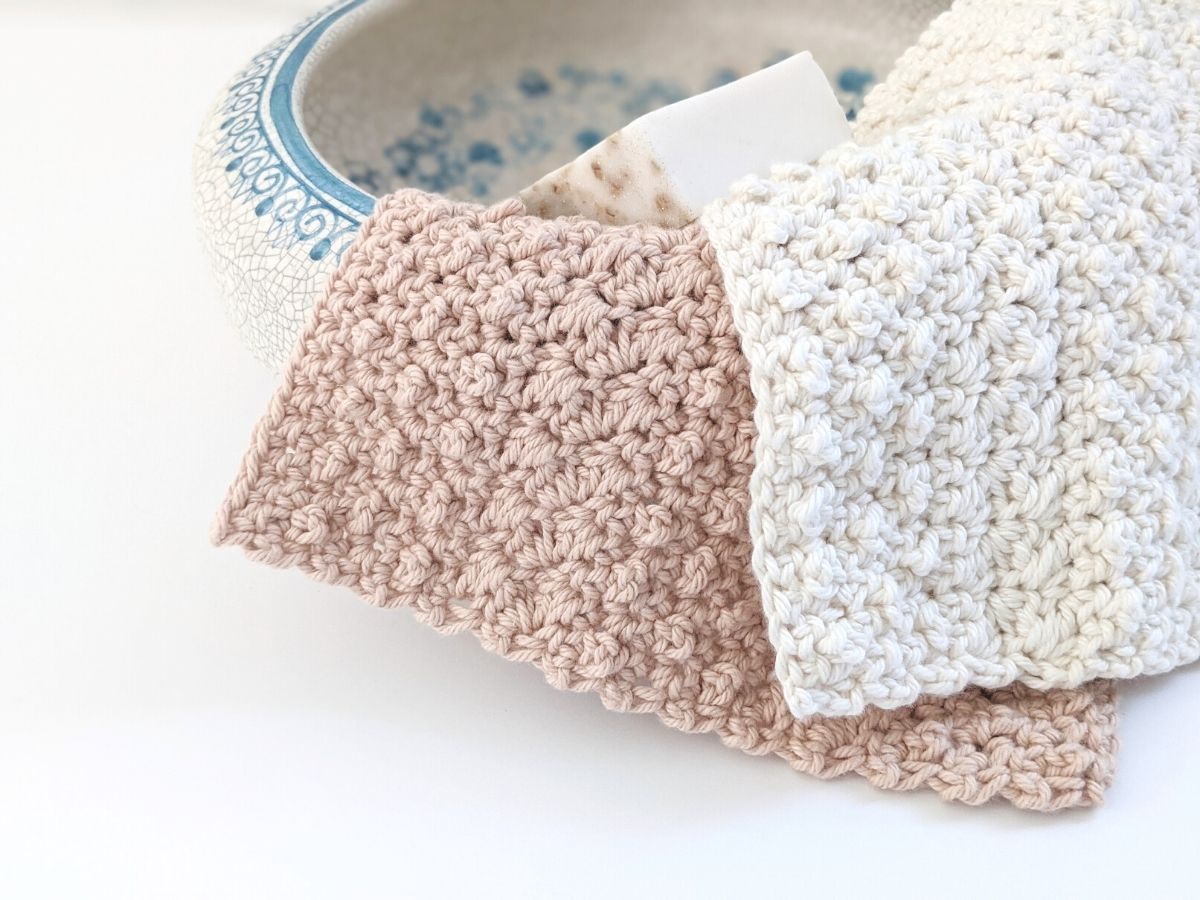 free rustic cotton crochet dishcloth pattern