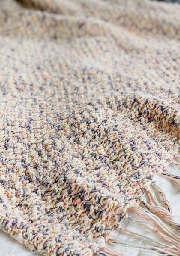 Simple Textured Crochet Blanket – Free Pattern