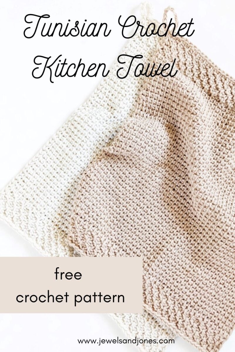 Free Tunisian Crochet Kitchen Towel Pattern Jewels and Jones