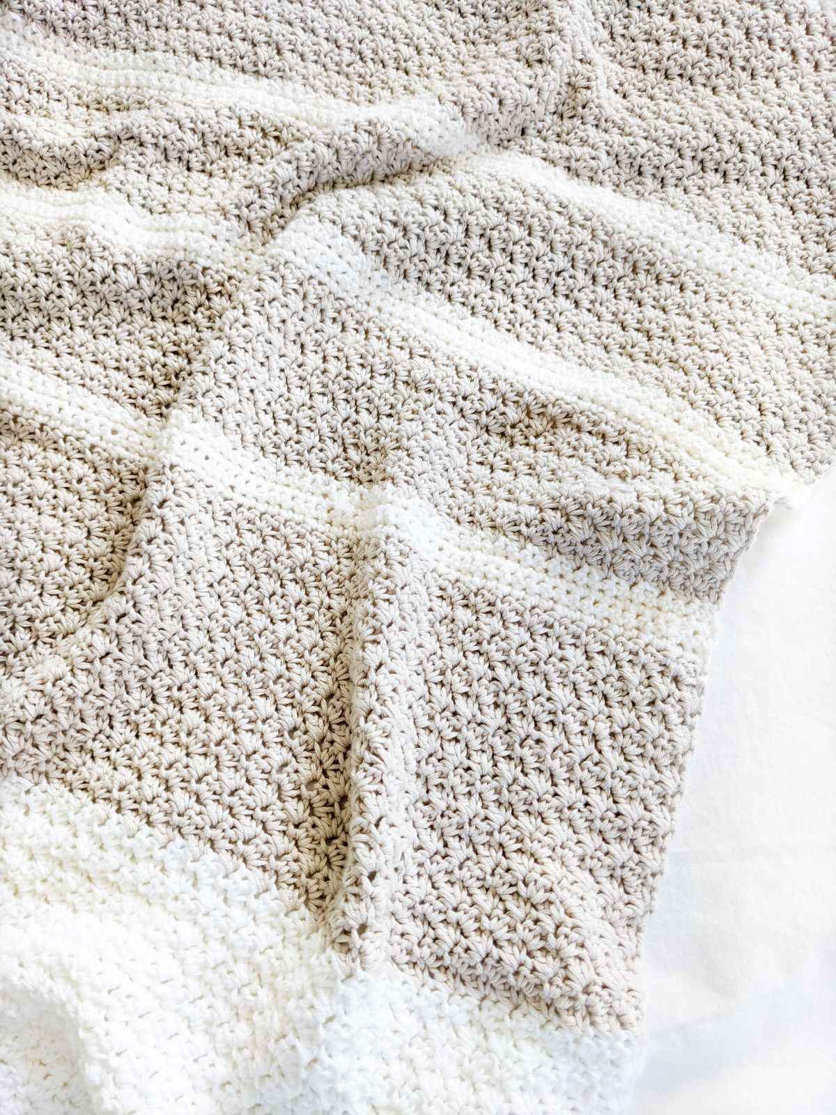 single crochet and doublecotton crochet baby blanket pattern