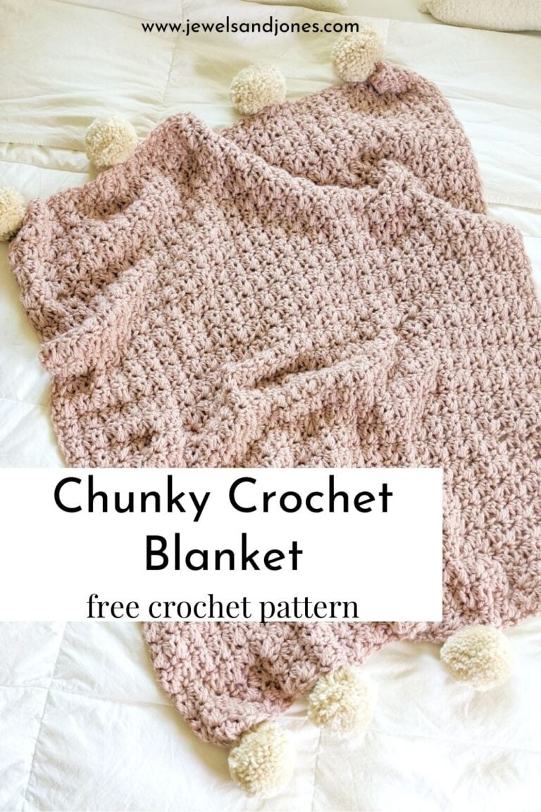 Free Chunky Crochet Blanket Pattern Jewels and Jones