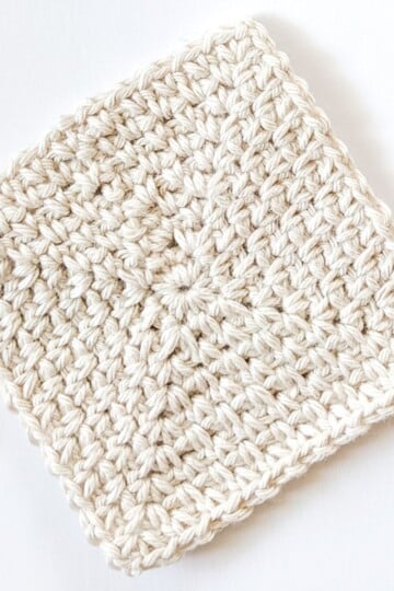Moss stitch square tutorial.