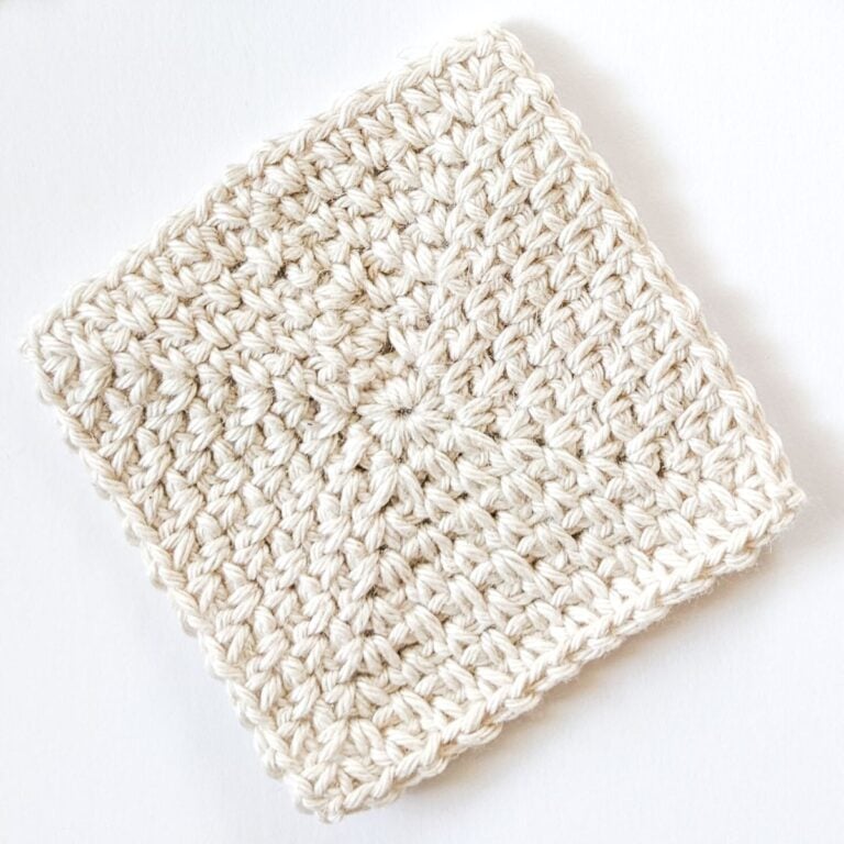 Moss stitch square tutorial.