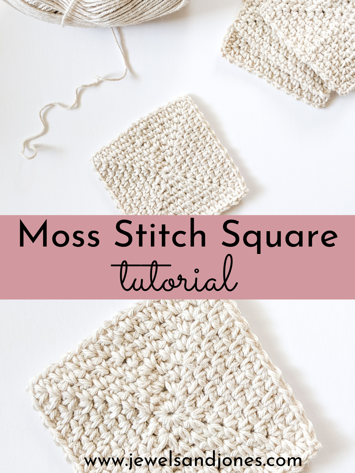 Moss Stitch Square Tutorial