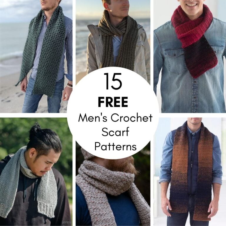15 Easy + Free Crochet Scarf Patterns for Men