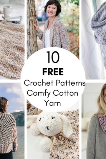 10 Free Crochet Patterns that use Lion Brand Comfy Cotton blend Yarn.