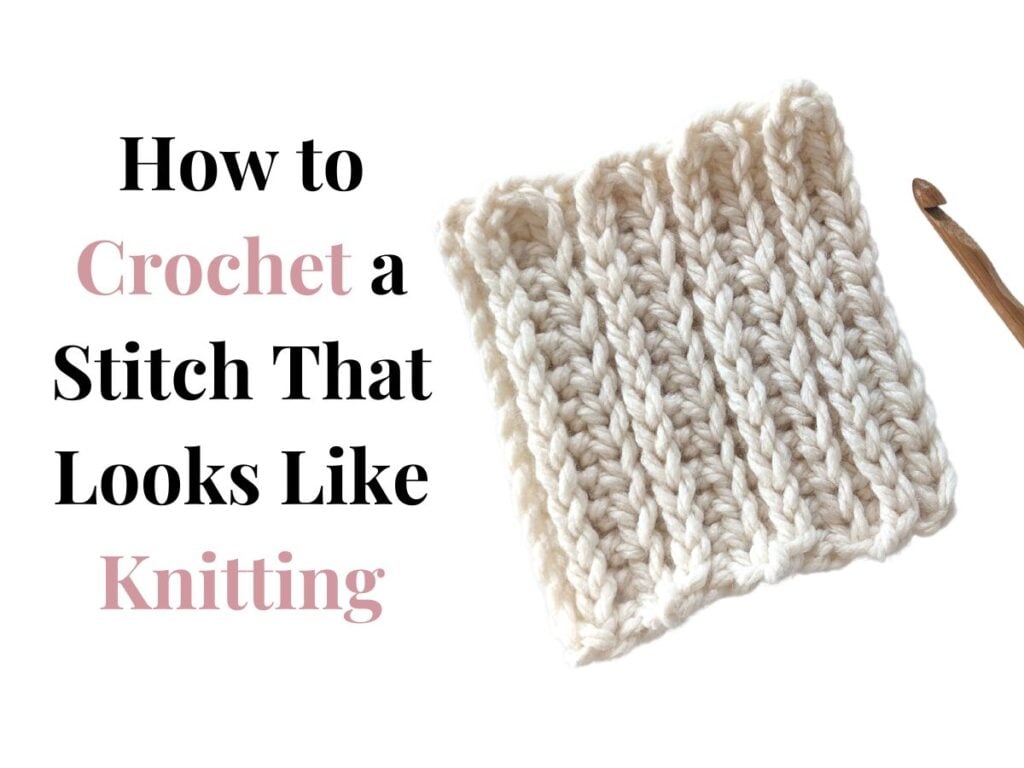 How to Crochet a Knit Stitch Using a 2 Row Repeat