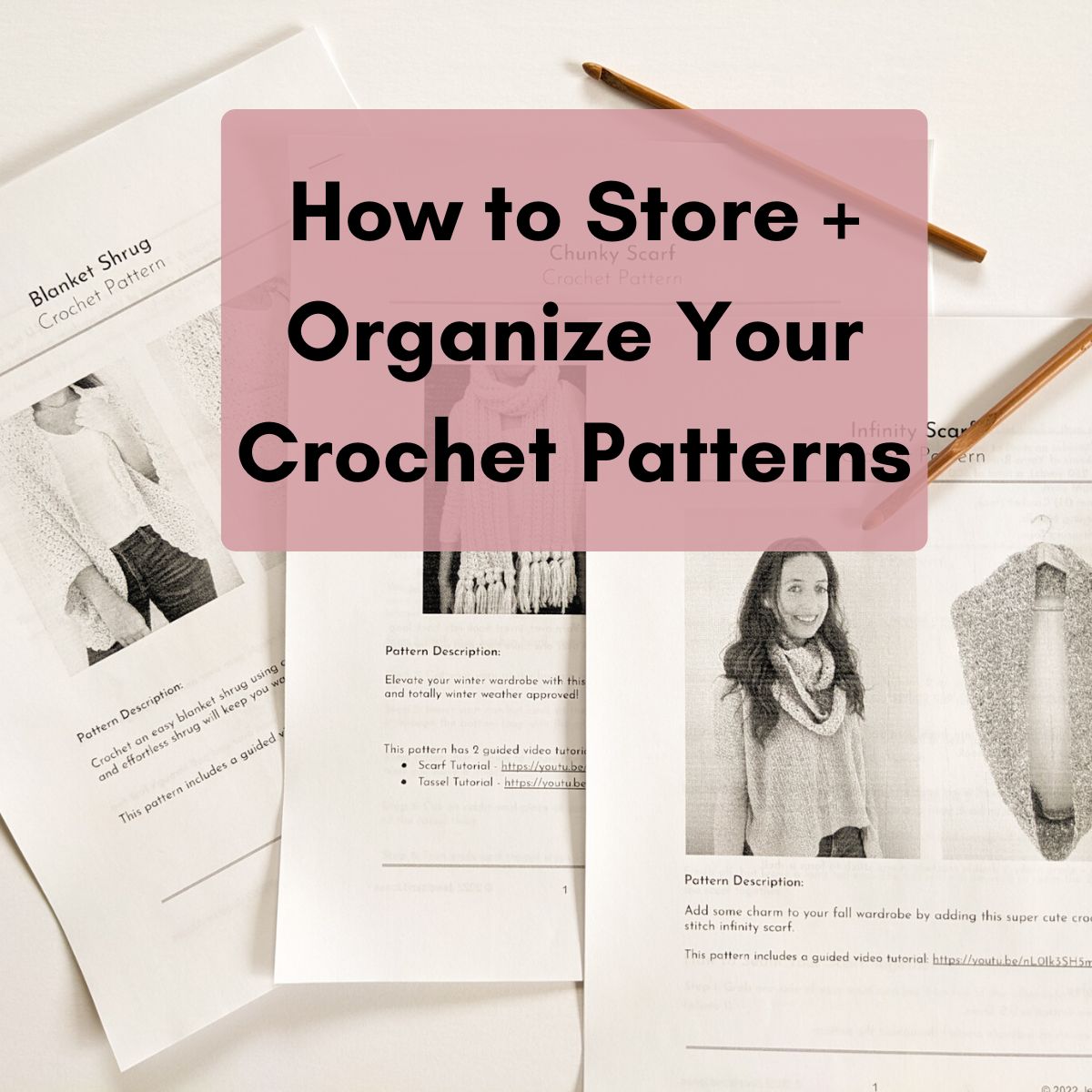 How to store and organize your crochet patterns.