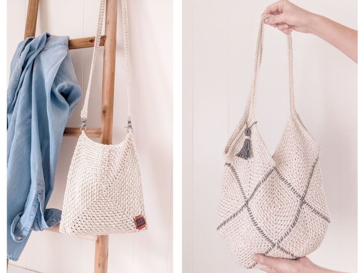 2 Free Crochet Granny Square Bag Patterns.