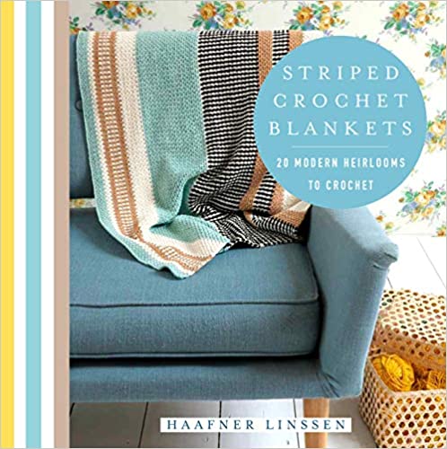 Modern Striped Crochet Home Decor Blanket Pattern Book.