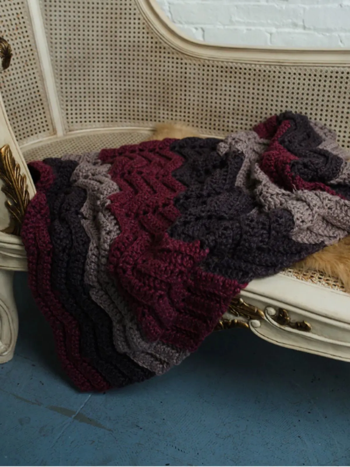 Tessie Ripple Crochet Throw Blanket Pattern