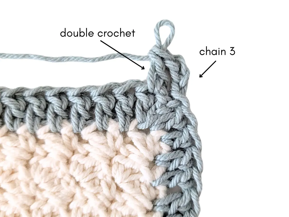 A second border row of double crochet.