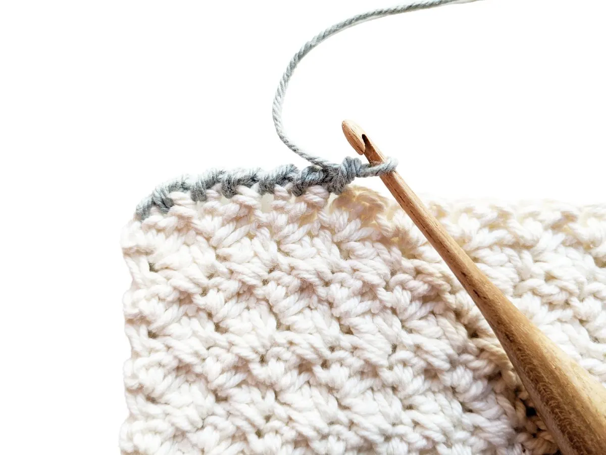 A reverse single crochet border