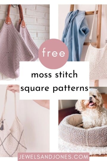 A list of free moss stitch square patterns.