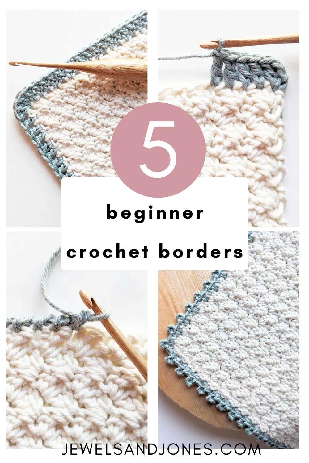 5 beginner crochet borders to make.