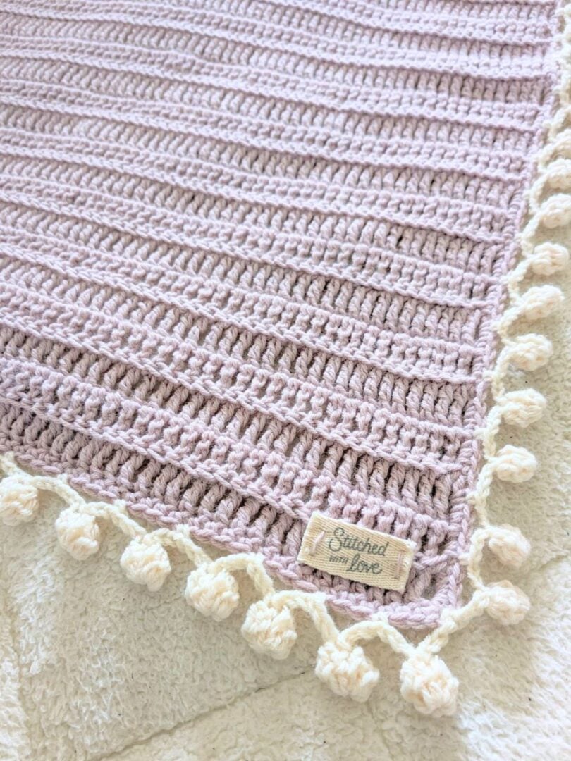 Easy One-Stitch Crochet Baby Blanket Pattern | Jewels and Jones