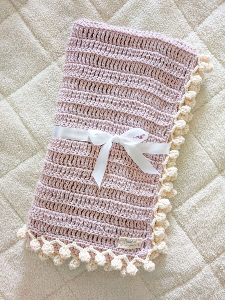 Easy One-Stitch Crochet Baby Blanket Pattern | Jewels and Jones