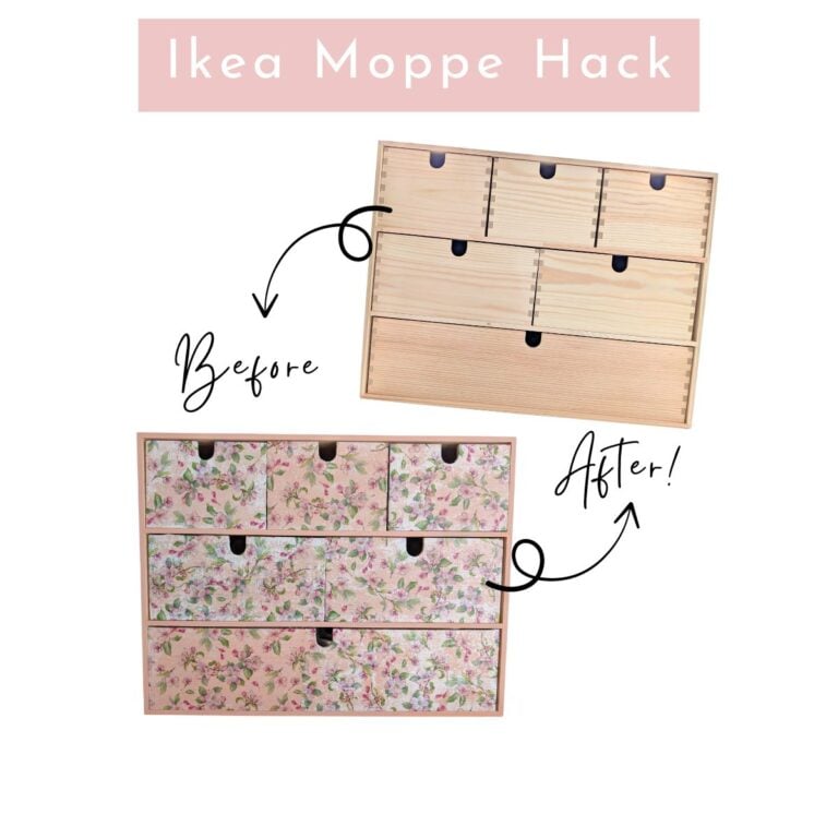 Ikea Moppe Storage Chest Hack Using Mod Podge and Napkins