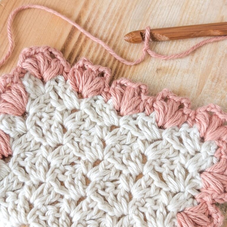 Triple Crochet Puff Stitch Border