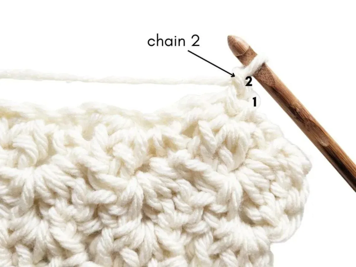 Image explains the steps on how to crochet border on a baby blanket.