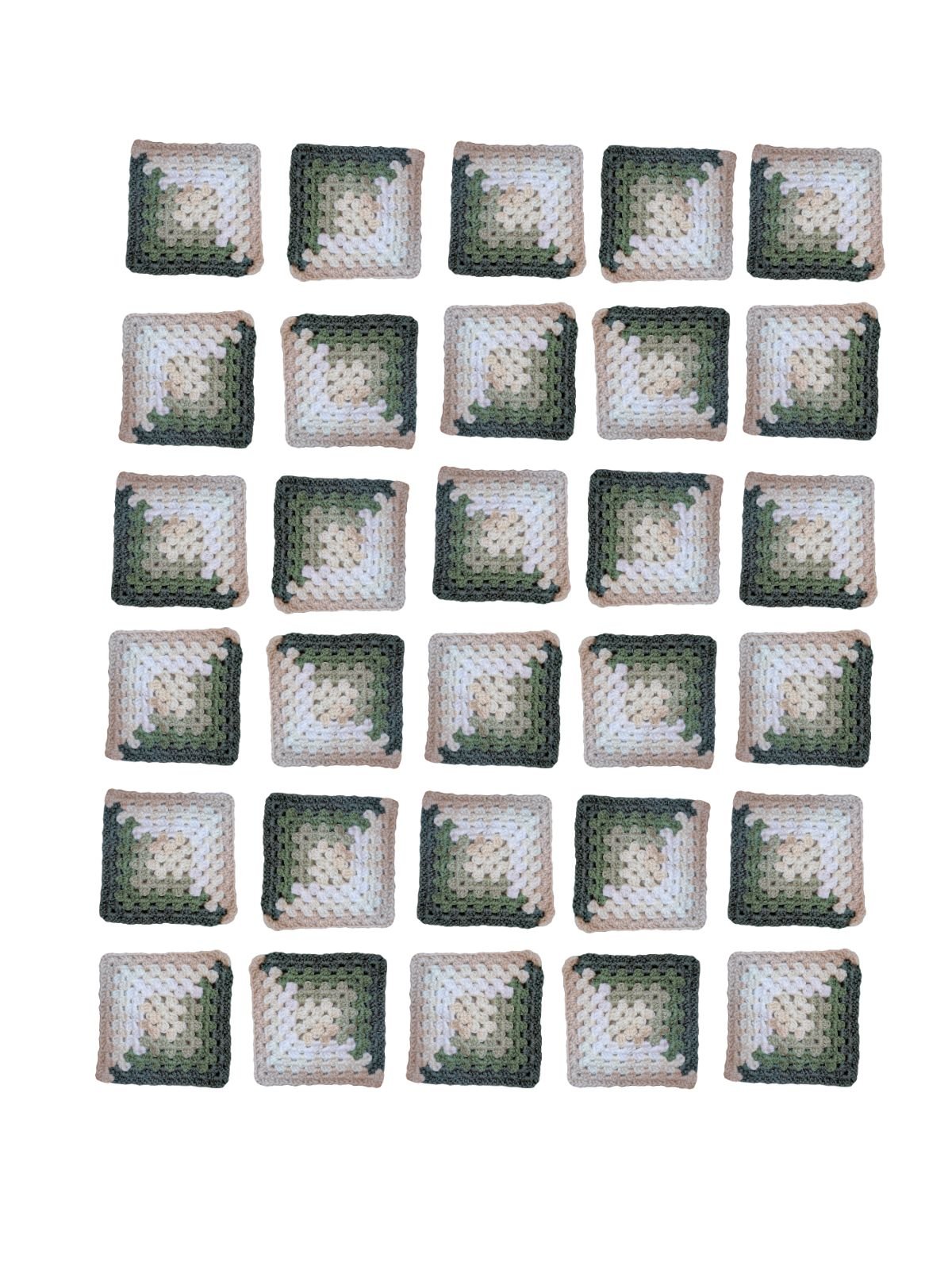 Log Cabin Crochet Baby Blanket Granny Square Graph Order - Second