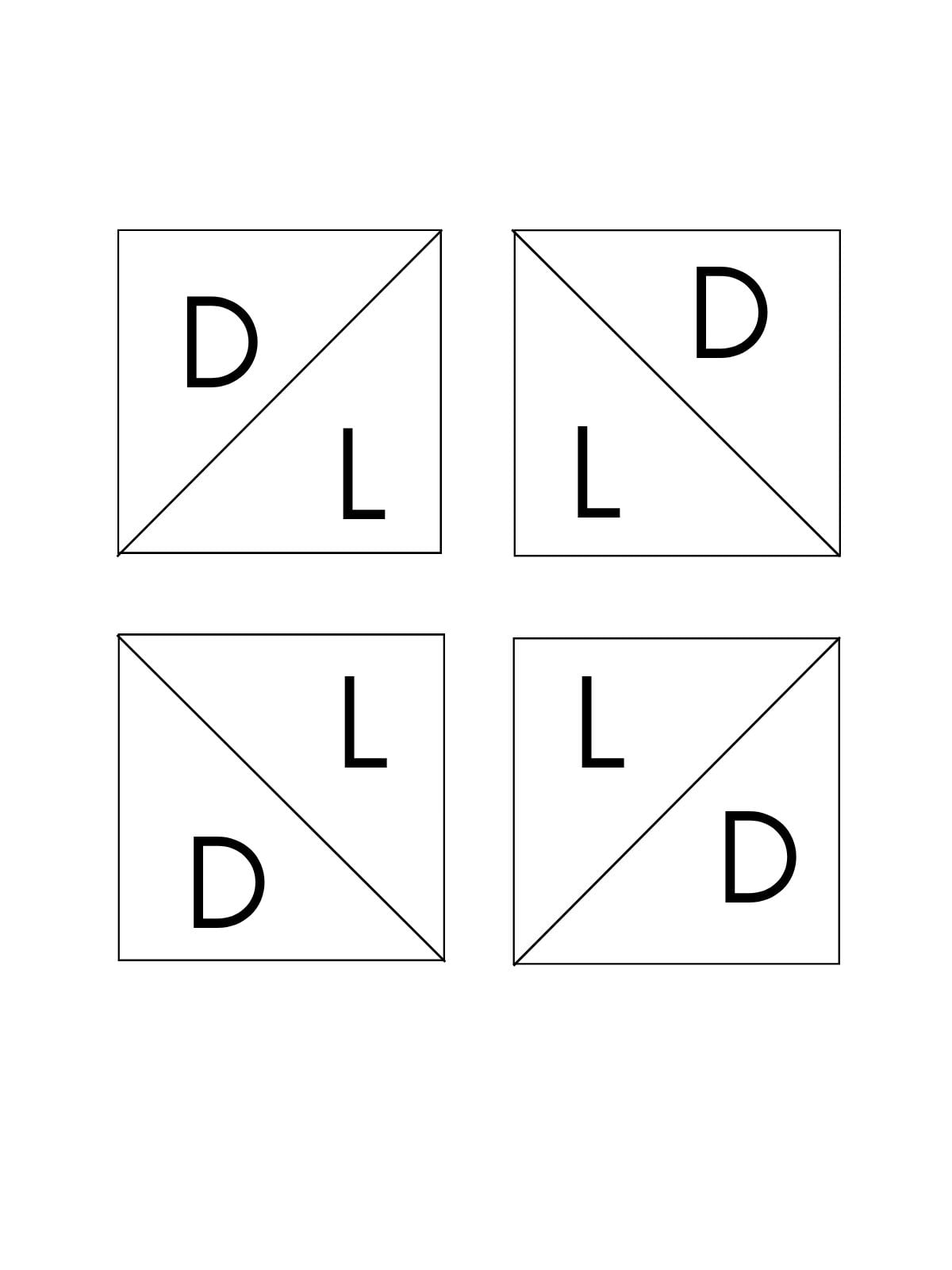 A graph that shows how to place each granny square for a crochet pillow.